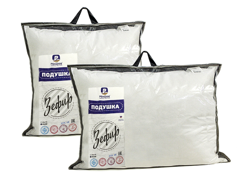 Подушка заменитель лебяжьего пуха тик п/э Зефир  Реноме