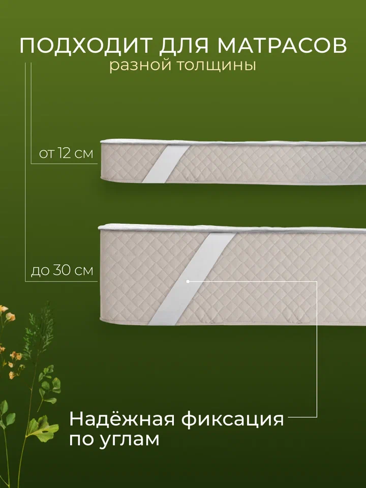 Наматрасник овечья шерсть  микрофибра Реноме