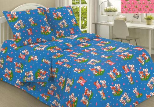 КПБ в кроватку бязь Viola<052 синий>