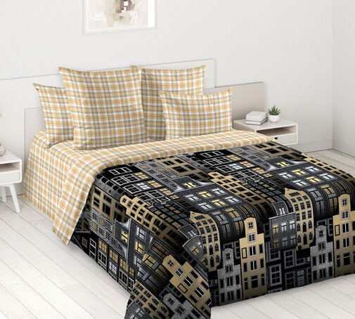 Покрывало стеганое перкаль Текс-Дизайн, Таун., бежевый