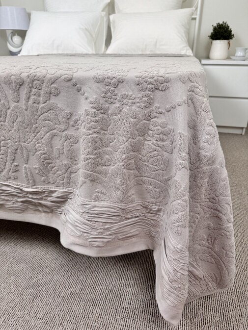 Покрывало махровое 22..421 7Я, 2208421, песочный