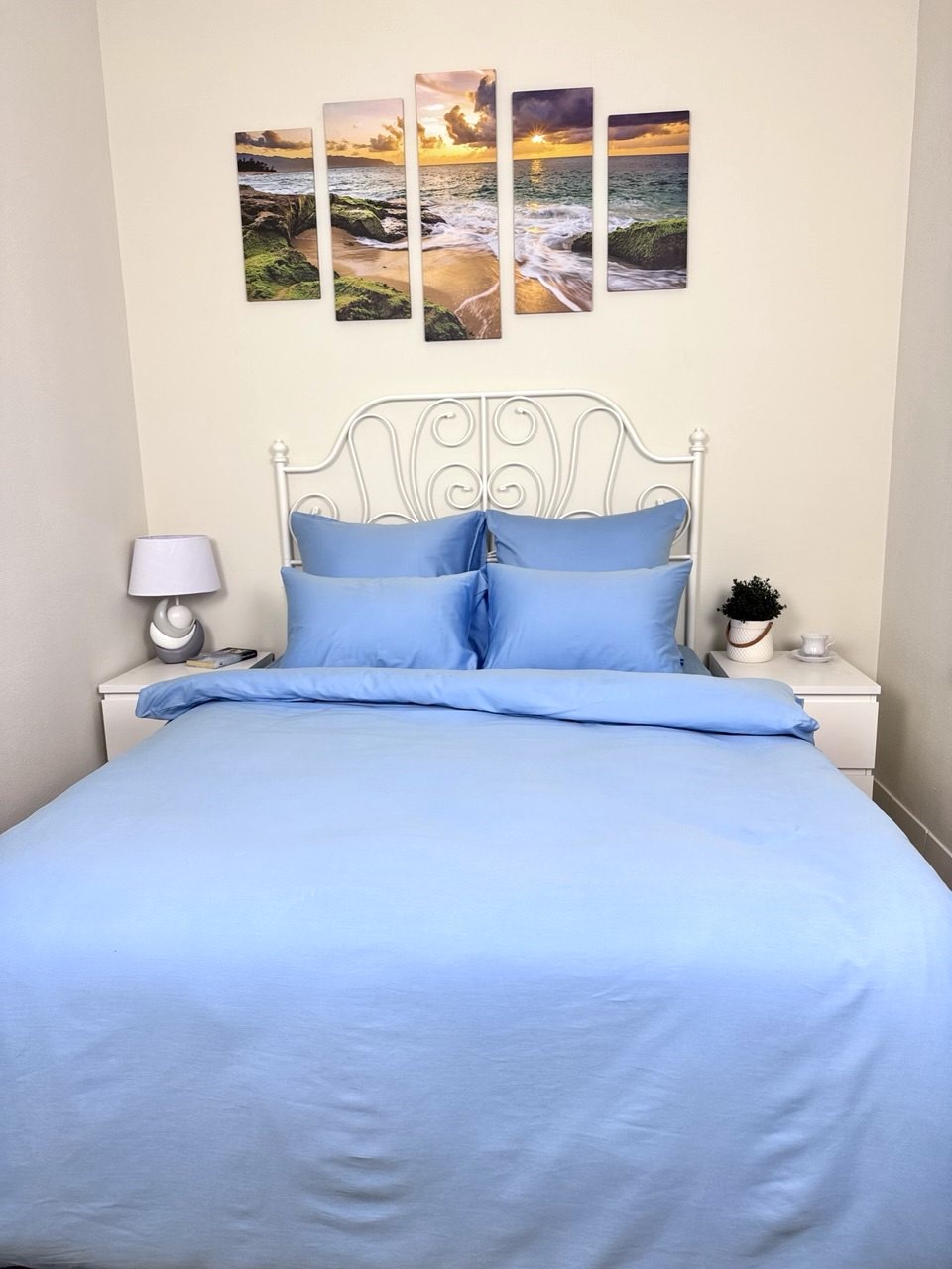 КПБ сатин однотонный Темно-синяя коллекция Реноме<OS-001 Небесный>