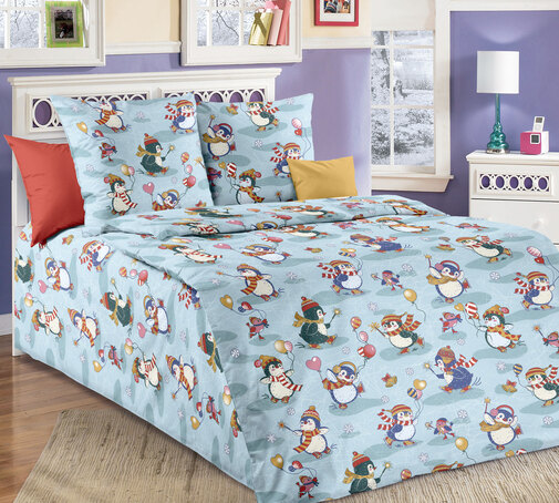 КПБ детский перкаль Бамбино<Пингви-1>