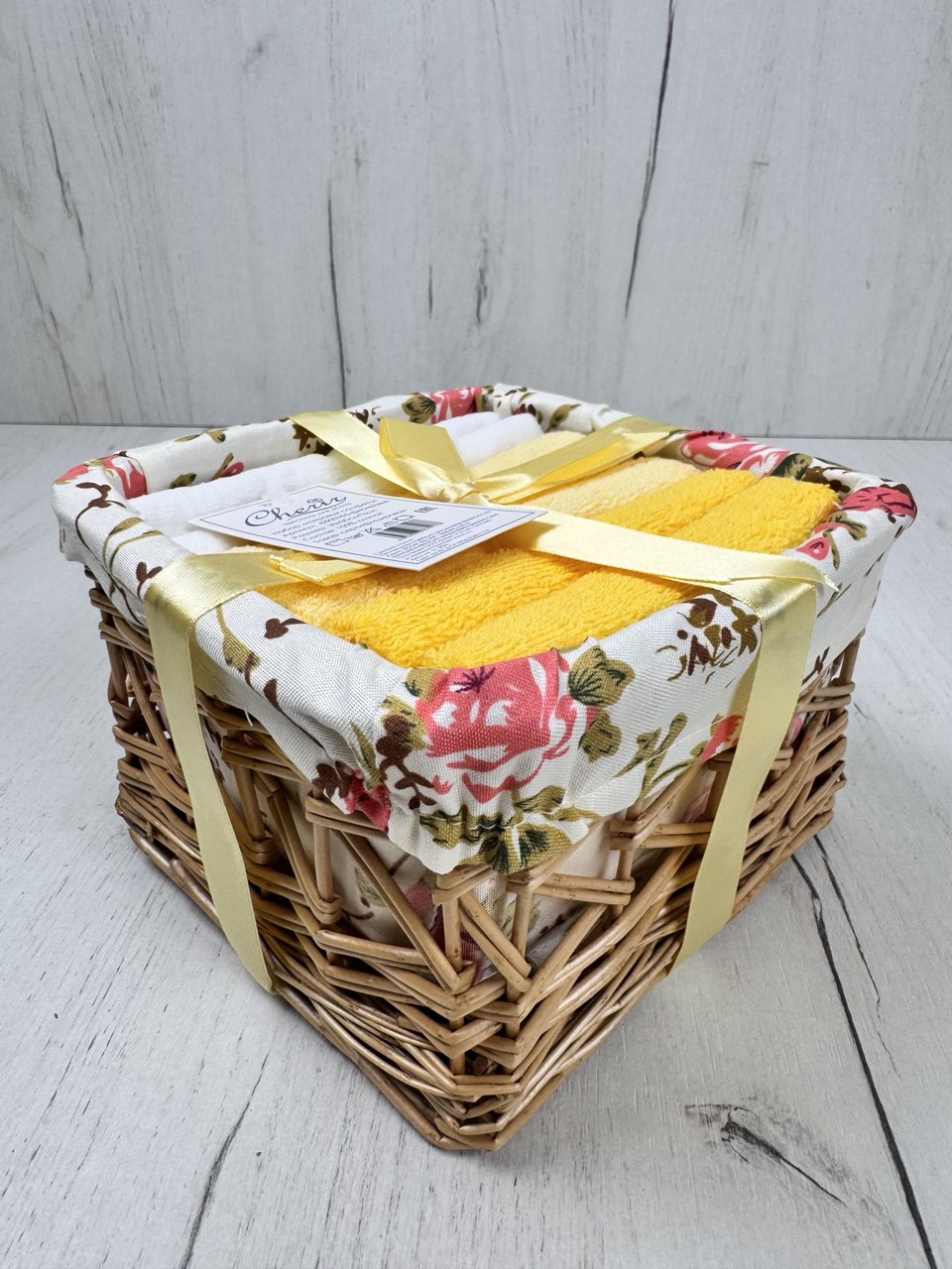 Набор салфеток в подарочной корзинке Cherir/Черир М