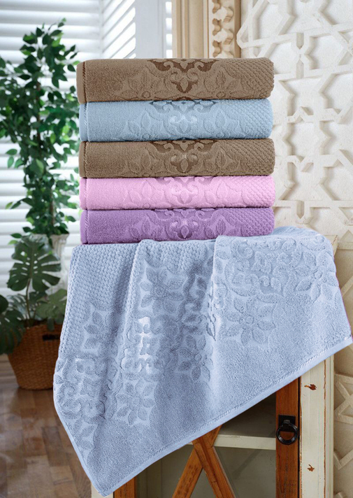 Полотенце махровое Блум Luxor, серо-голубой