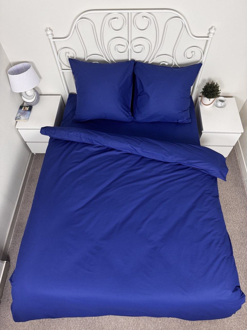 КПБ поплин однотонный Оливковая коллекция Реноме<19-4029 Темно-синий>