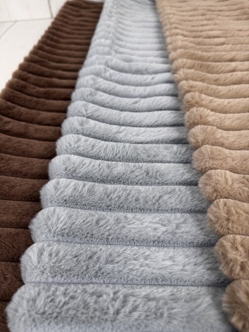 Комплект накидок на диван -2шт+-1шт мех кролик new СД