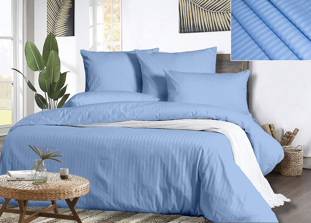 КПБ  страйп-сатин 4 наволочки Viola<СС-033 дымка Скидка Акция26>