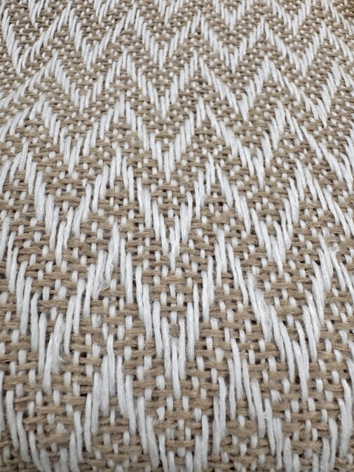 Плед Валенсия с бахромой Влади, белый/ песочный, ANTONIO