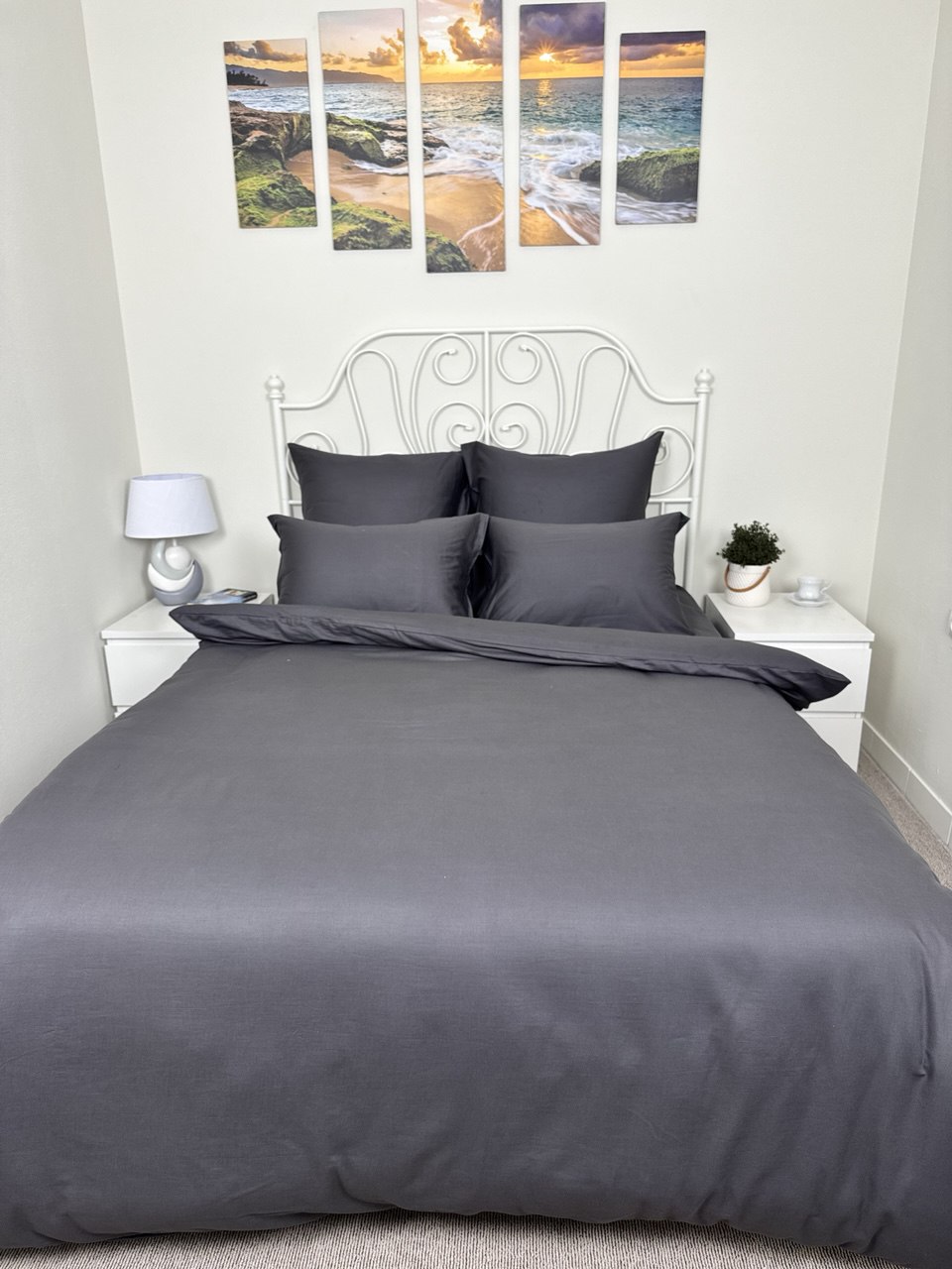 КПБ сатин однотонный Темно-синяя коллекция Реноме<OS-003 Графит>