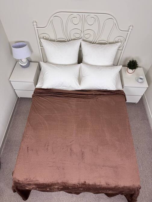 Плед однотонный жаккард в пакете Pinoli Реноме, PN-011 шоколадный