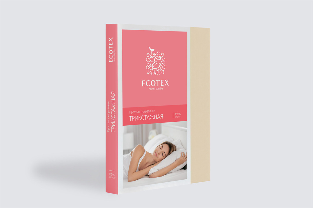 Простыня трикотажная на резинке Экотекс
