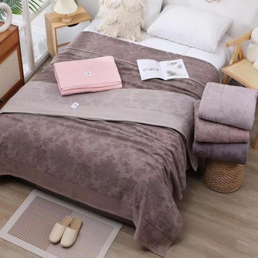 Покрывало махровое 22..320 7Я, 2208320, серо-коричневый