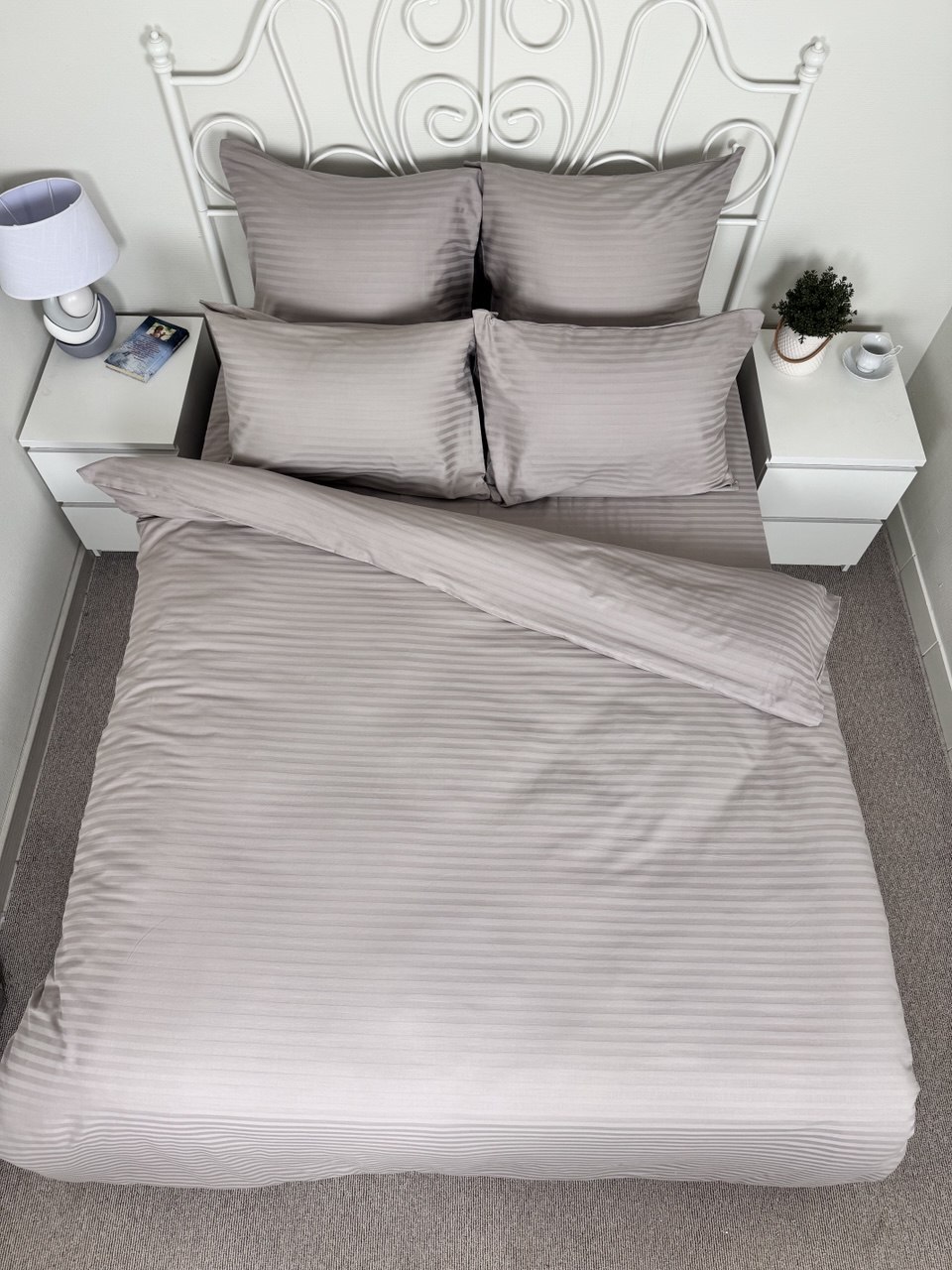 КПБ страйп-сатин однотонный Графитовая коллекция Реноме<Ss-001 Витаж>