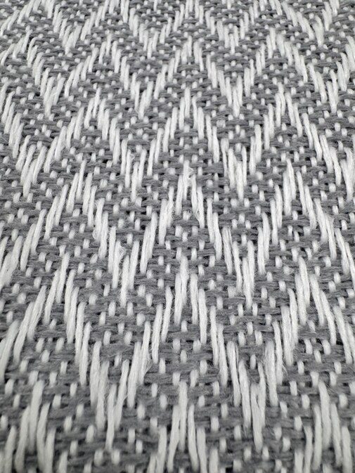 Плед Валенсия с бахромой Влади, белый дымчатый, ANTONIO