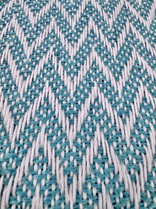 Плед Валенсия с бахромой Влади, белый мятный, ANTONIO