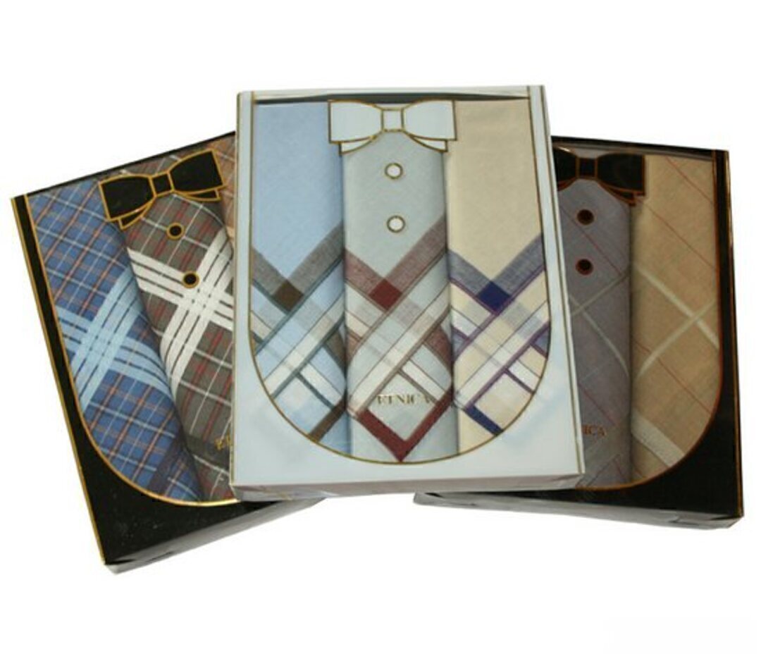 Платки носовые мужские упак 3шт. Пд13,Пд13д Etnica