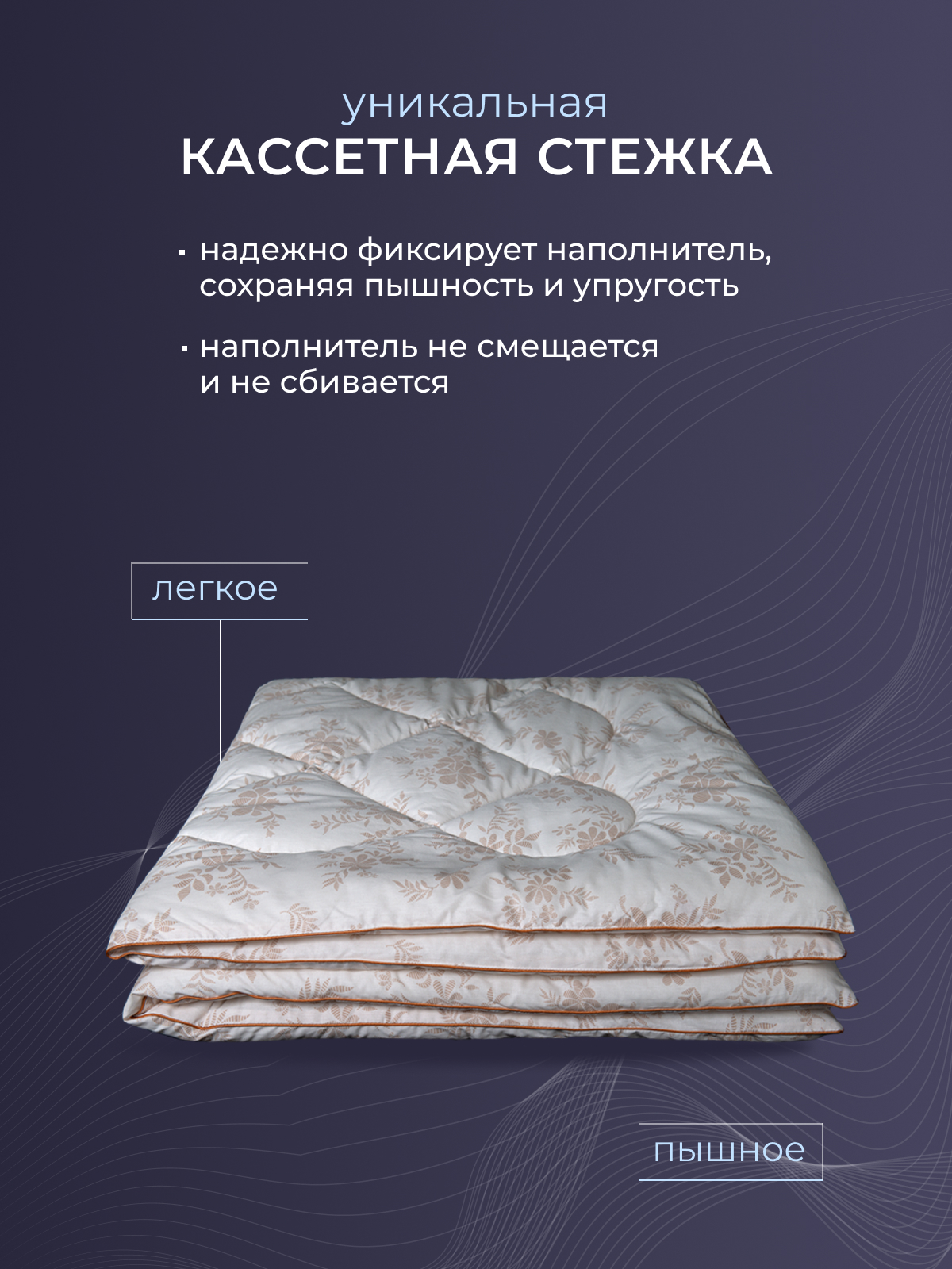 Одеяло бамбук  поплин Реноме