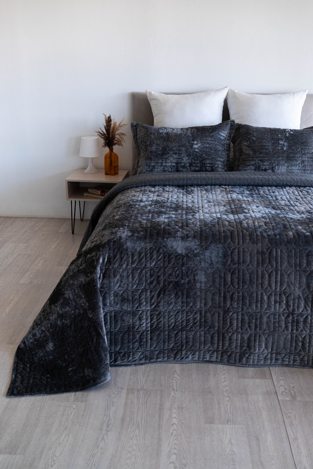 Покрывало ультрастеп Style с наволочками -2шт п/э Марианна, 07, темно-серый