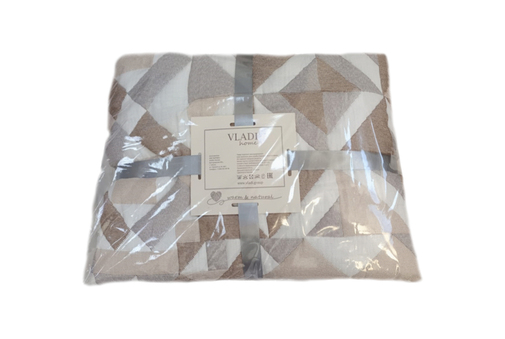 Покрывало жаккардовое Элит Влади, Листья, белый-бежевый-зеленый