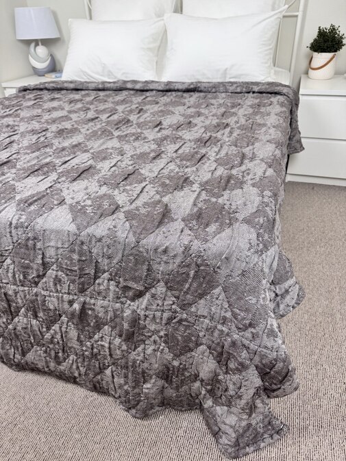 Покрывало хлопковое 46..347 7Я, 4608347, коричневый