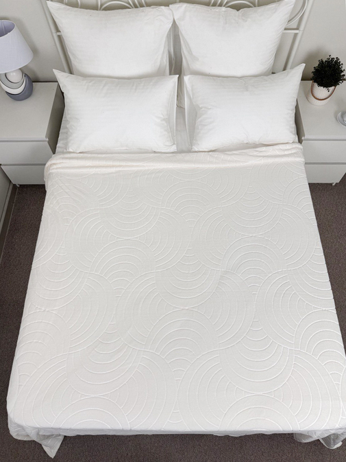 Плед однотонный жаккард Элит Реноме, 001 аура белый