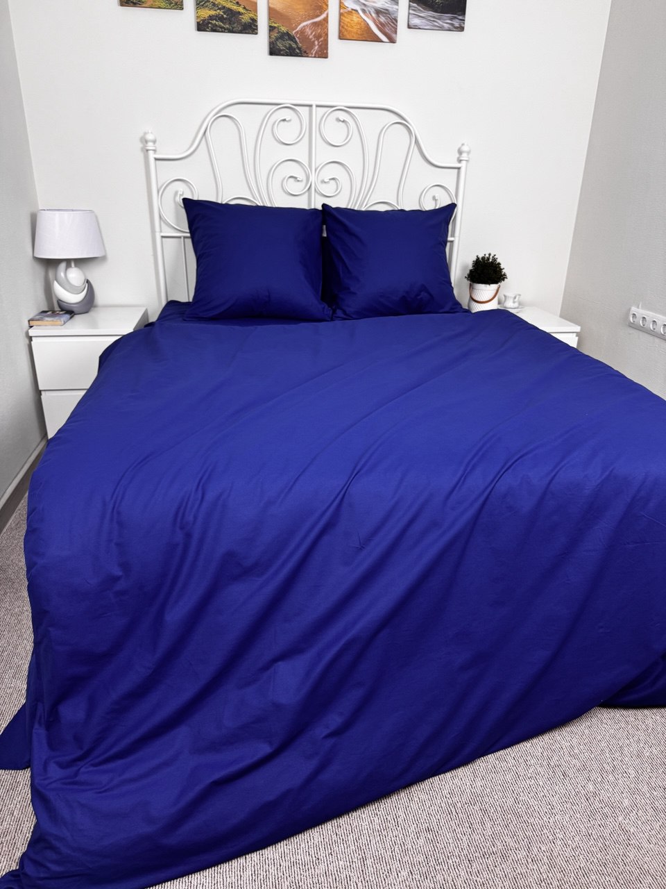 КПБ поплин однотонный Оливковая коллекция Реноме<19-4029 Темно-синий>