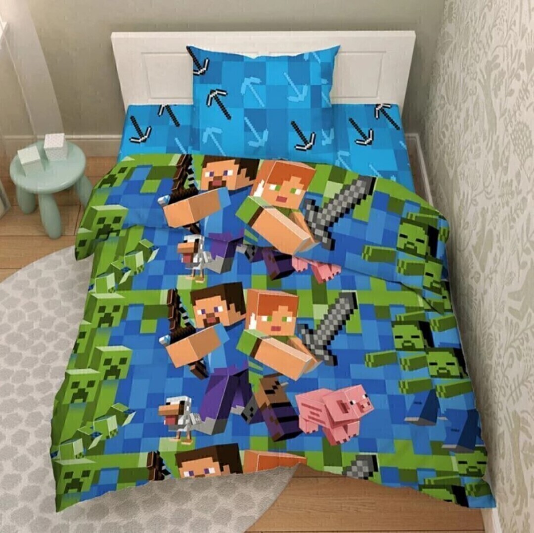 КПБ детский  бязь Василек (новая упаковка)<10202-1 Пиксели Скидка Акция29>