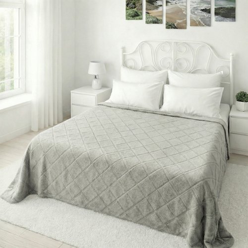 Покрывало хлопковое 46..277 7Я, 4610277, бежевый