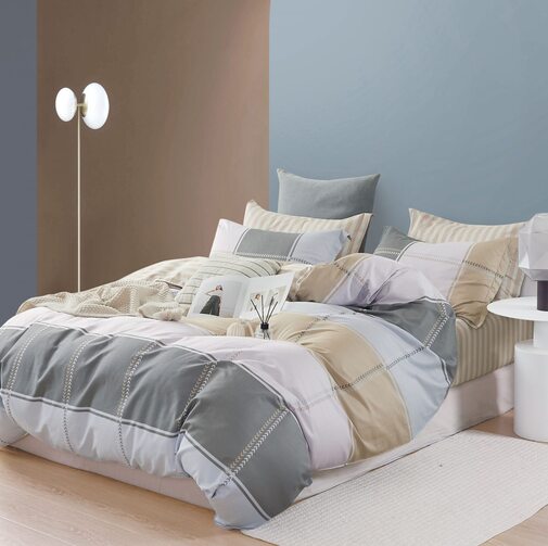 КПБ сатин Темно-синяя коллекция с увеличенной простыней Реноме<ПП 7443>