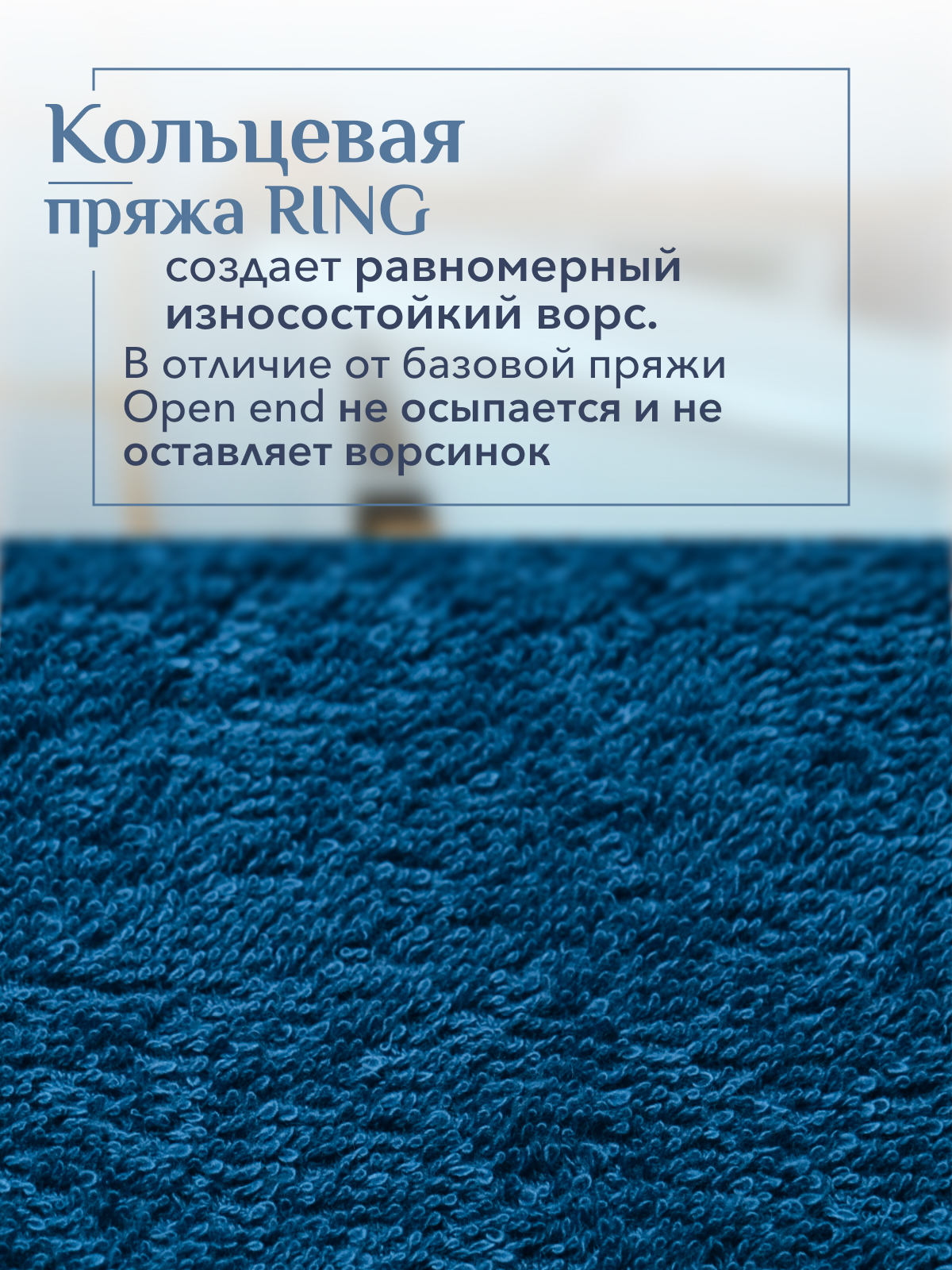 Полотенце махровое Кай Реноме, 19-4241 темно-синий