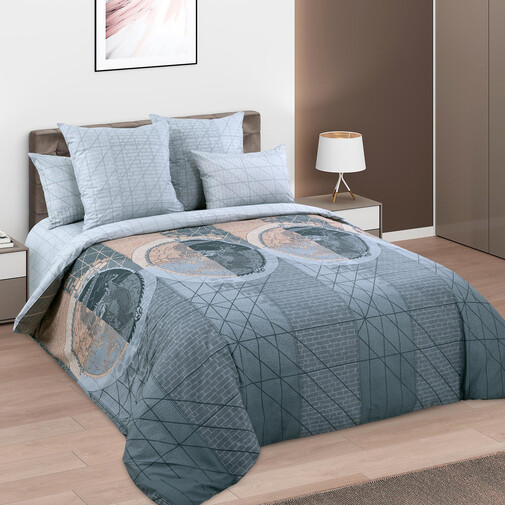 КПБ  перкаль Белиссимо<Дракон 1 Серый Скидка Акция17> 