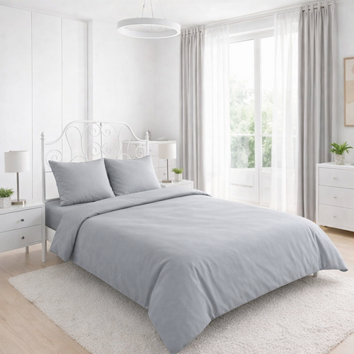 КПБ поплин однотонный Оливковая коллекция Реноме<15-4304 Благородный серый>