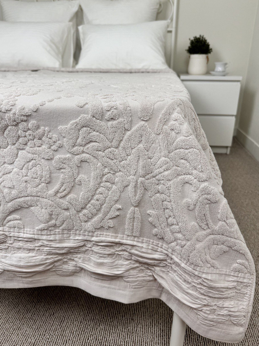 Покрывало махровое 22..421 7Я, 2208421, бежевый