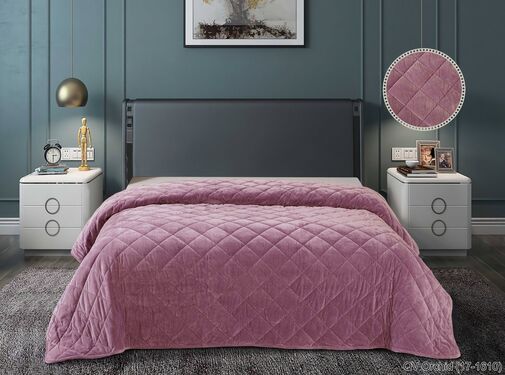 Покрывало стеганое велюровое Luxor, 17-1610, Orchid QV