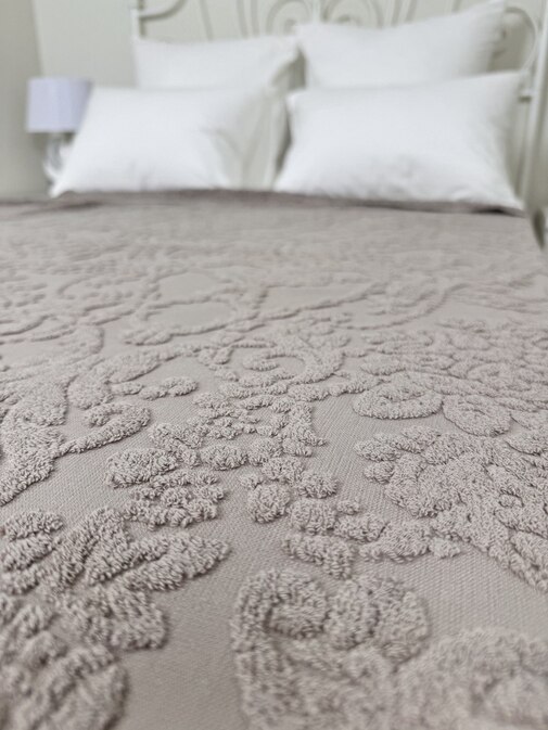 Покрывало махровое 22..421 7Я, 2208421, коричневый