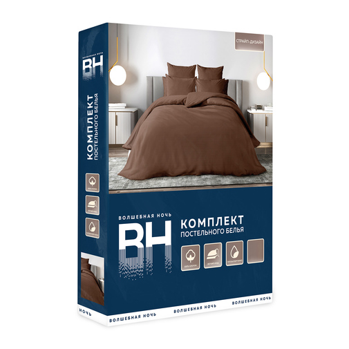 КПБ  поплин страйп-дизайн (нав 50*70) Волшебная ночь<8709/16 Brawnie Скидка>