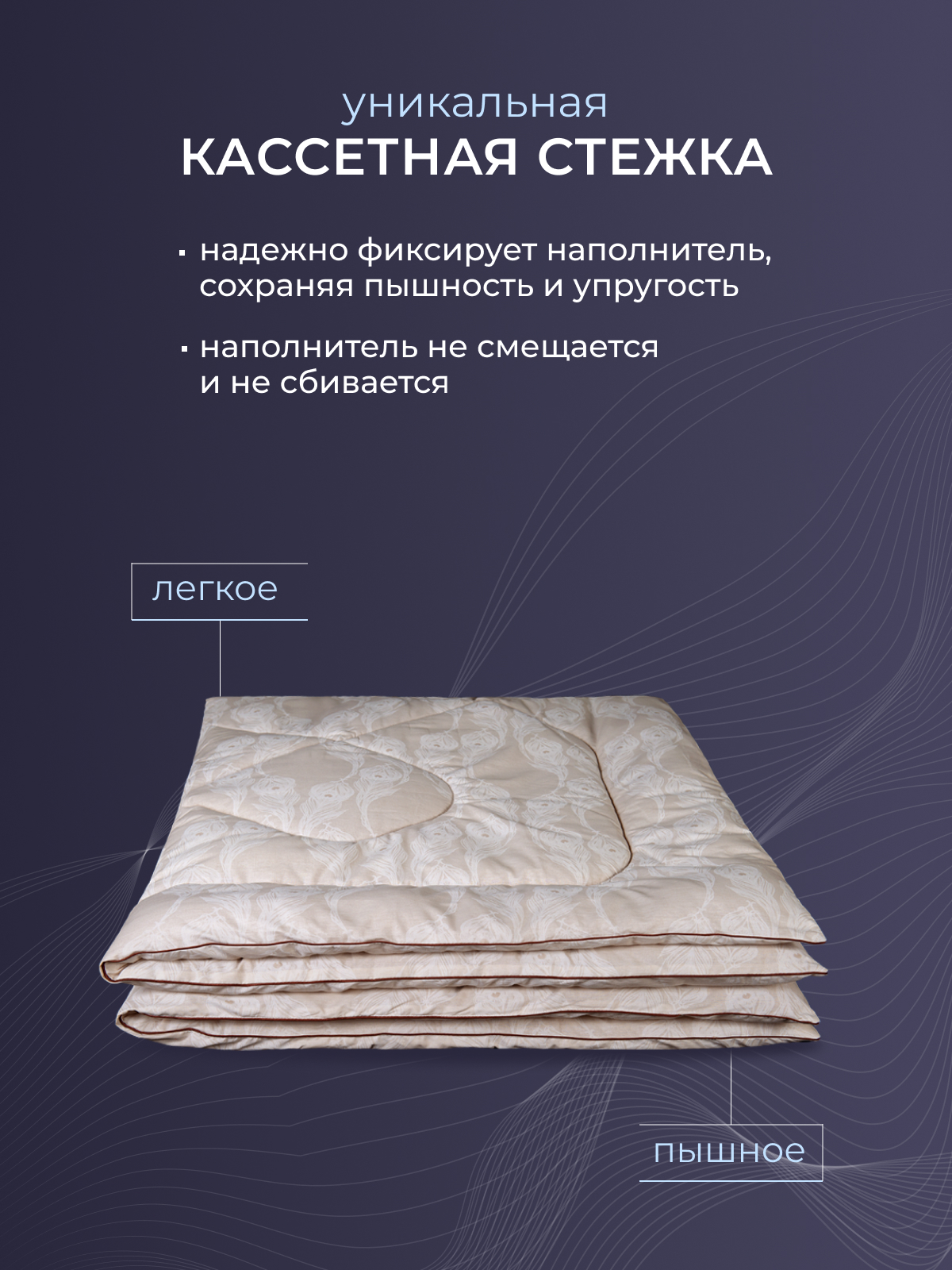 Одеяло овечья шерсть  поплин Реноме