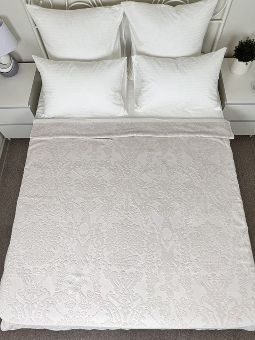 Покрывало махровое 22..421 7Я, 2208421, бежевый