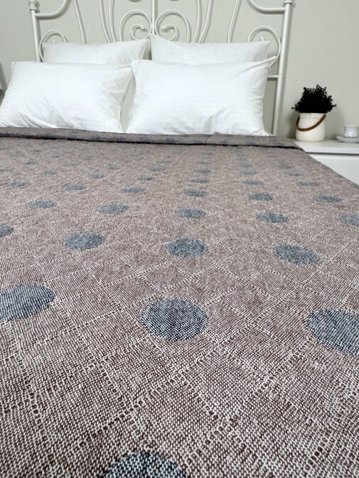 Покрывало хлопковое 46..296 7Я, 4610296, коричневый