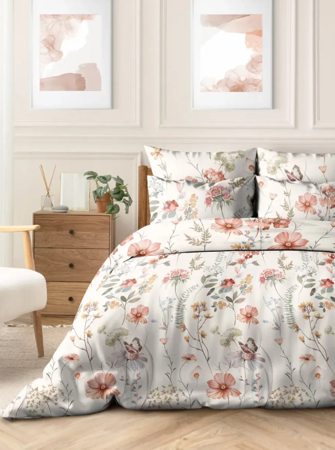 КПБ  бязь Василиса/Delight<20224-1 Цветочный блюз>