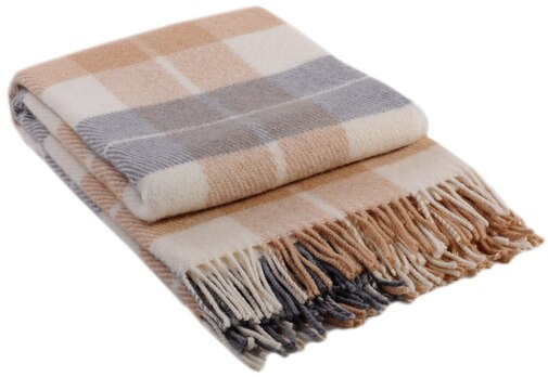 Плед Комфорт Влади цв.бел-пес-сер.гол рап.2