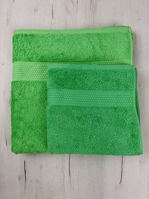 Полотенце махровое Соты 460гр/м2, салатовый