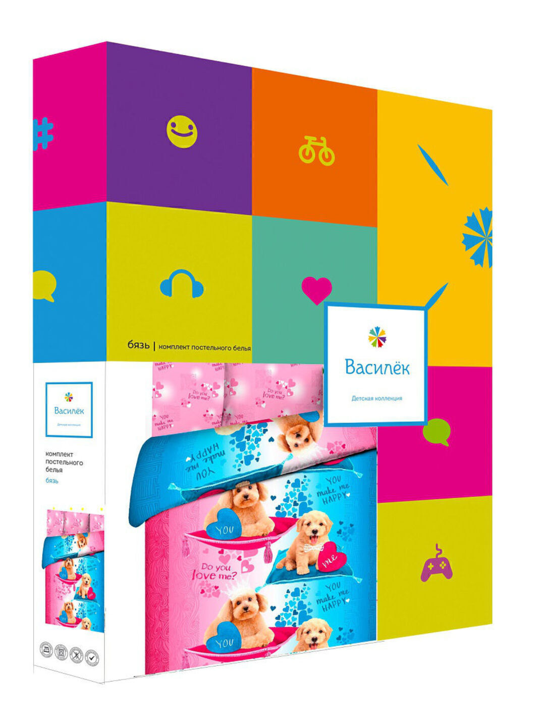 КПБ детский  бязь Василек <10207-1 Оранжевая корова Скидка Акция29>