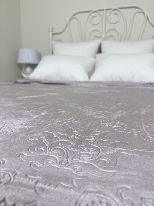 Плед однотонный жаккард в пакете Реноме