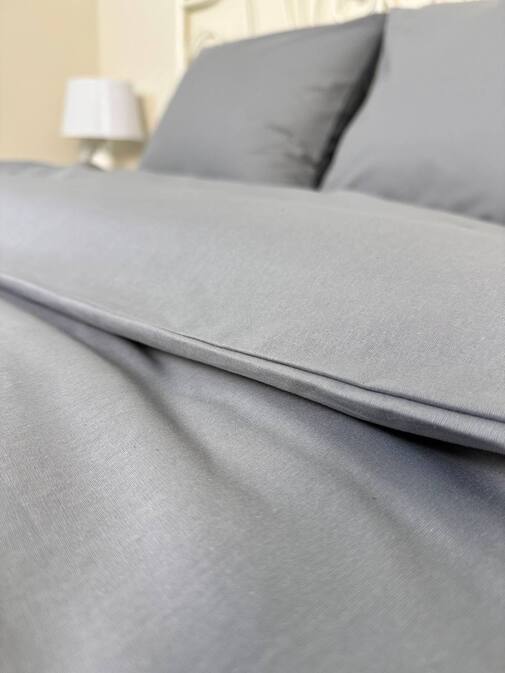 КПБ поплин однотонный Оливковая коллекция Реноме<15-4304 Благородный серый>