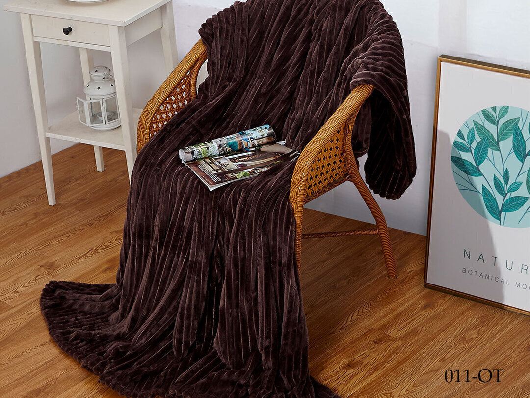 Плед однотонный жаккард в пакете Реноме, 011 орризонте графитовый