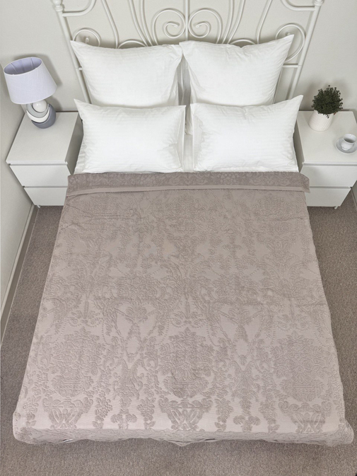 Покрывало махровое 22..421 7Я, 2210421, коричневый