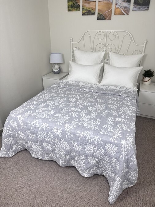 Покрывало хлопковое 46..298 7Я, 4610298, серый