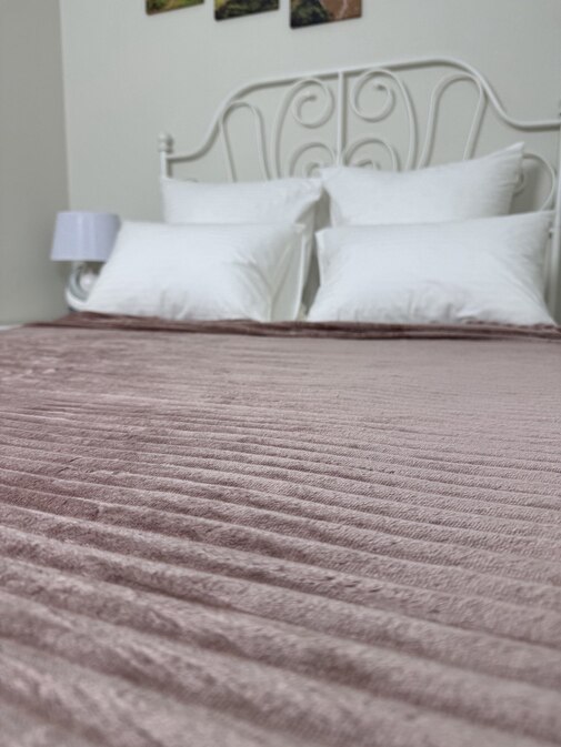 Плед однотонный жаккард Элит Реноме, 003 орризонте мокко